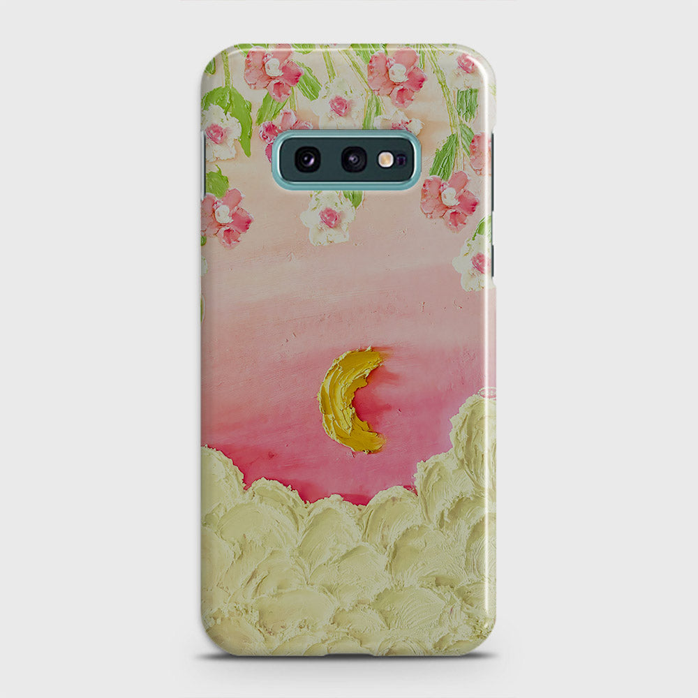 Samsung Galaxy S10e Cover - Floral Series - Design 7 - Pink & Yellow - Matte Finish - Snap On Hard Case with LifeTime Colors Guarantee