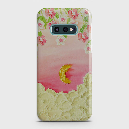 Samsung Galaxy S10e Cover - Floral Series - Design 7 - Pink & Yellow - Matte Finish - Snap On Hard Case with LifeTime Colors Guarantee