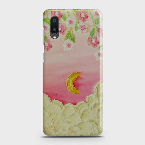 Samsung Galaxy A02 Cover - Floral Series - Design 7 - Pink & Yellow - Matte Finish - Snap On Hard Case with LifeTime Colors Guarantee