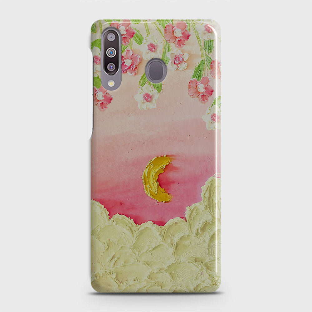 Samsung Galaxy M30 Cover - Floral Series - Design 7 - Pink & Yellow - Matte Finish - Snap On Hard Case with LifeTime Colors Guarantee