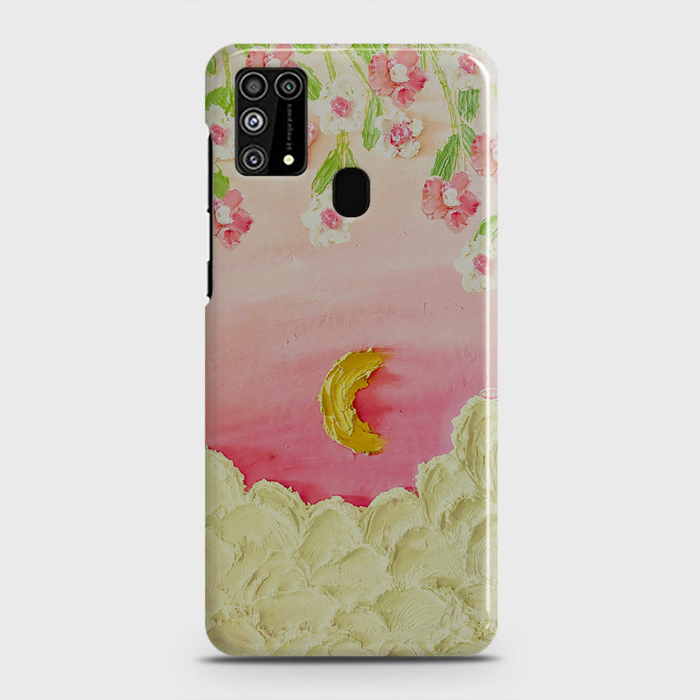 Samsung Galaxy M31 Cover - Floral Series - Design 7 - Pink & Yellow - Matte Finish - Snap On Hard Case with LifeTime Colors Guarantee