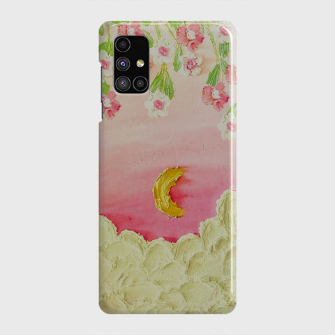 Samsung Galaxy M51 Cover - Floral Series - Design 7 - Pink & Yellow - Matte Finish - Snap On Hard Case with LifeTime Colors Guarantee