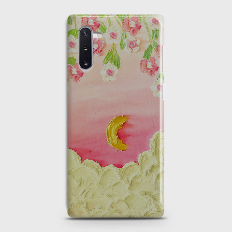 Samsung Galaxy Note 10 Cover - Floral Series - Design 7 - Pink & Yellow - Matte Finish - Snap On Hard Case with LifeTime Colors Guarantee