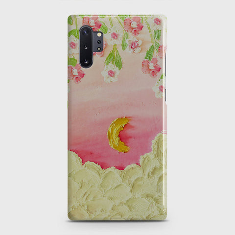 Samsung Galaxy Note 10 Plus Cover - Floral Series - Design 7 - Pink & Yellow - Matte Finish - Snap On Hard Case with LifeTime Colors Guarantee