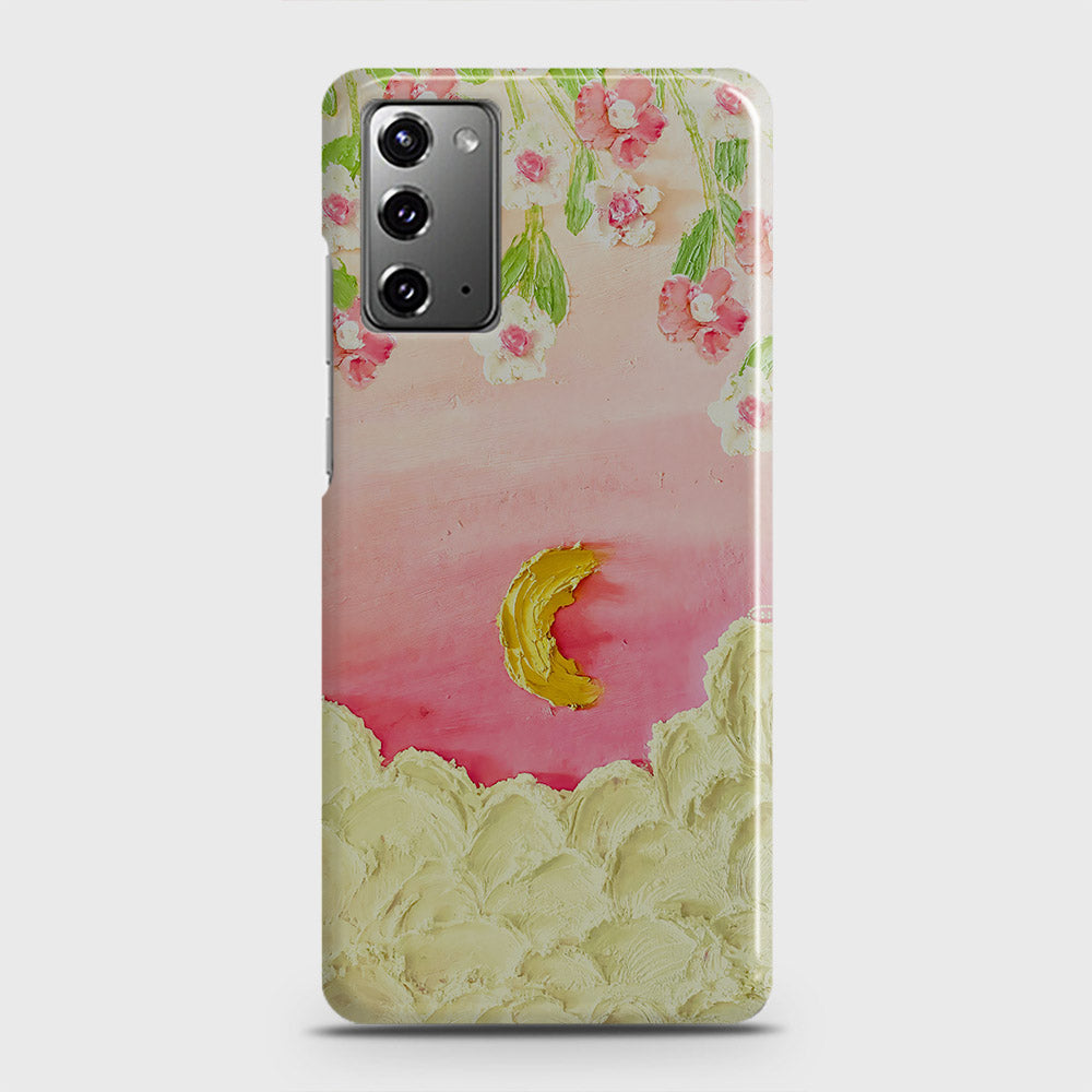 Samsung Galaxy Note 20 Cover - Floral Series - Design 7 - Pink & Yellow - Matte Finish - Snap On Hard Case with LifeTime Colors Guarantee