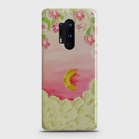 OnePlus 8 Pro Cover - Floral Series - Design 7 - Pink & Yellow - Matte Finish - Snap On Hard Case with LifeTime Colors Guarantee