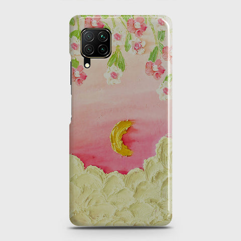 Huawei P40 lite Cover - Floral Series - Design 7 - Pink & Yellow - Matte Finish - Snap On Hard Case with LifeTime Colors Guarantee