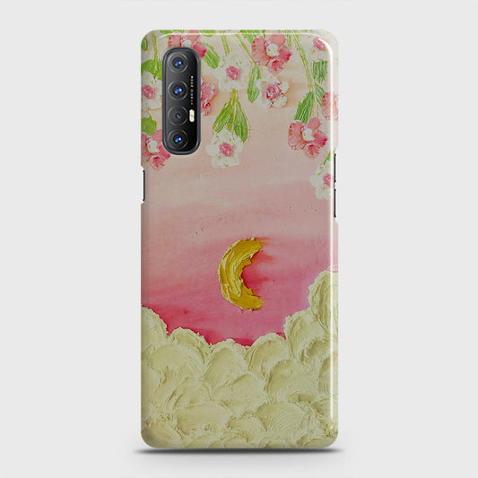 Oppo Reno 3 Pro Cover - Floral Series - Design 7 - Pink & Yellow - Matte Finish - Snap On Hard Case with LifeTime Colors Guarantee