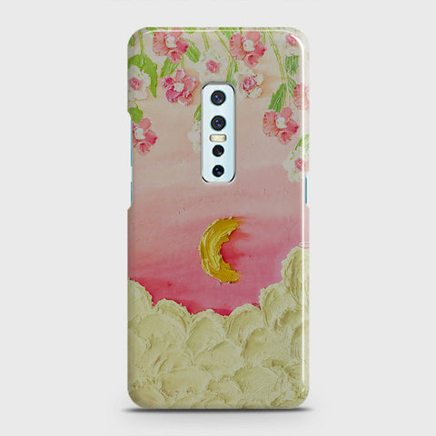 Vivo V17 Pro Cover - Floral Series - Design 7 - Pink & Yellow - Matte Finish - Snap On Hard Case with LifeTime Colors Guarantee