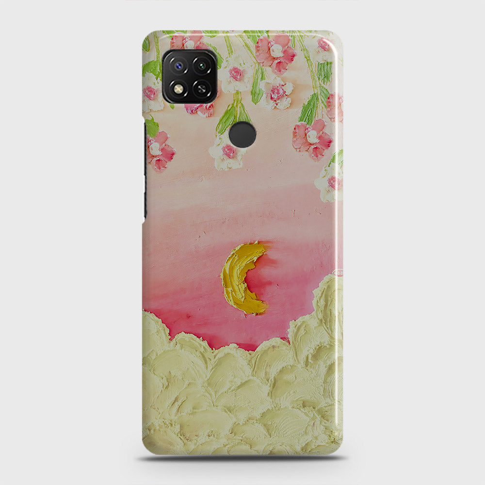 Xiaomi Redmi 9C Cover - Floral Series - Design 7 - Pink & Yellow - Matte Finish - Snap On Hard Case with LifeTime Colors Guarantee