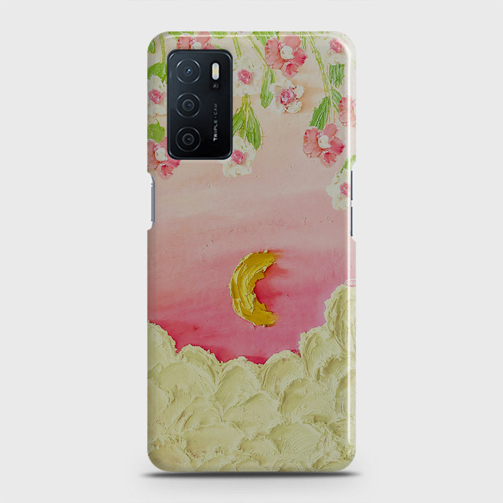 Oppo A16 Cover - Floral Series - Design 7 - Pink & Yellow - Matte Finish - Snap On Hard Case with LifeTime Colors Guarantee