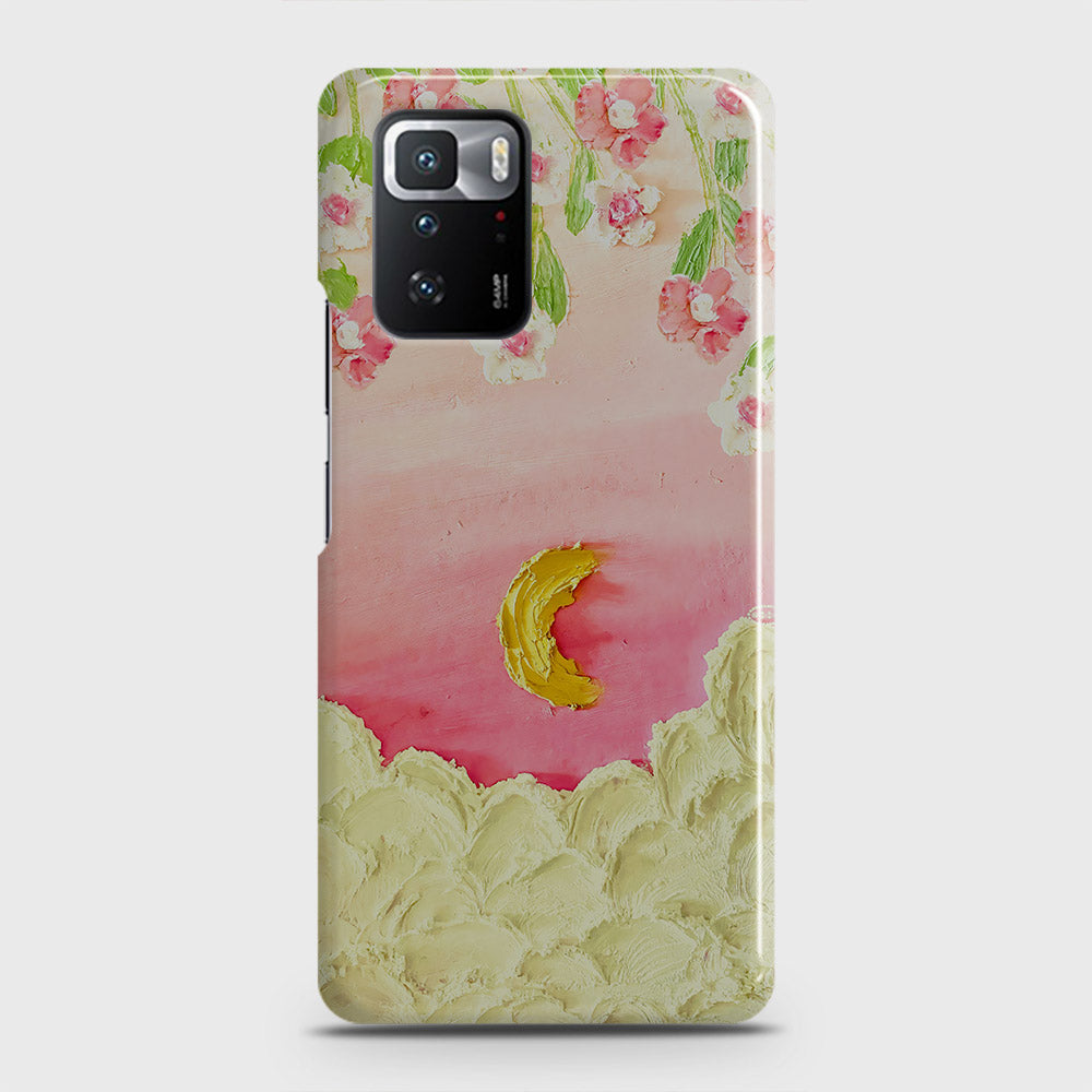 Xiaomi Poco X3 GT Cover - Floral Series - Design 7 - Pink & Yellow - Matte Finish - Snap On Hard Case with LifeTime Colors Guarantee