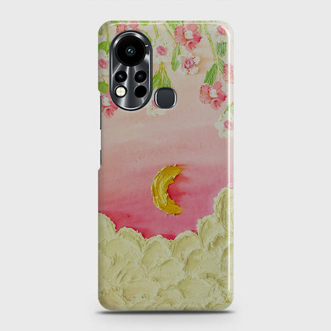 Infinix Hot 11s Cover - Floral Series - Design 7 - Pink & Yellow - Matte Finish - Snap On Hard Case with LifeTime Colors Guarantee