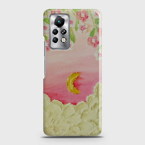 Infinix Note 11 Pro Cover - Floral Series - Design 7 - Pink & Yellow - Matte Finish - Snap On Hard Case with LifeTime Colors Guarantee