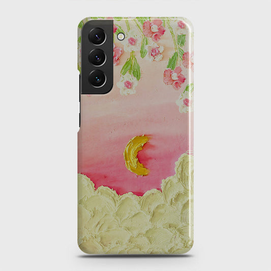 Samsung Galaxy S22 5G Cover - Floral Series - Design 7 - Pink & Yellow - Matte Finish - Snap On Hard Case with LifeTime Colors Guarantee