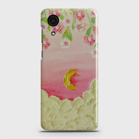 Samsung Galaxy A03 Core Cover - Floral Series - Design 7 - Pink & Yellow - Matte Finish - Snap On Hard Case with LifeTime Colors Guarantee