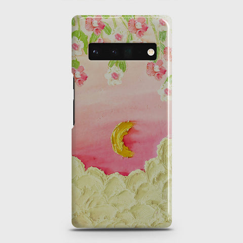 Google Pixel 6 Pro Cover - Floral Series - Design 7 - Pink & Yellow - Matte Finish - Snap On Hard Case with LifeTime Colors Guarantee