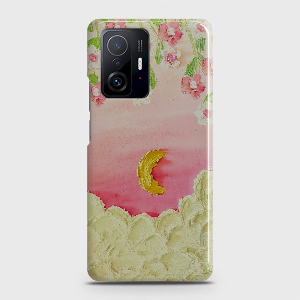 Xiaomi 11T Cover - Floral Series - Design 7 - Pink & Yellow - Matte Finish - Snap On Hard Case with LifeTime Colors Guarantee