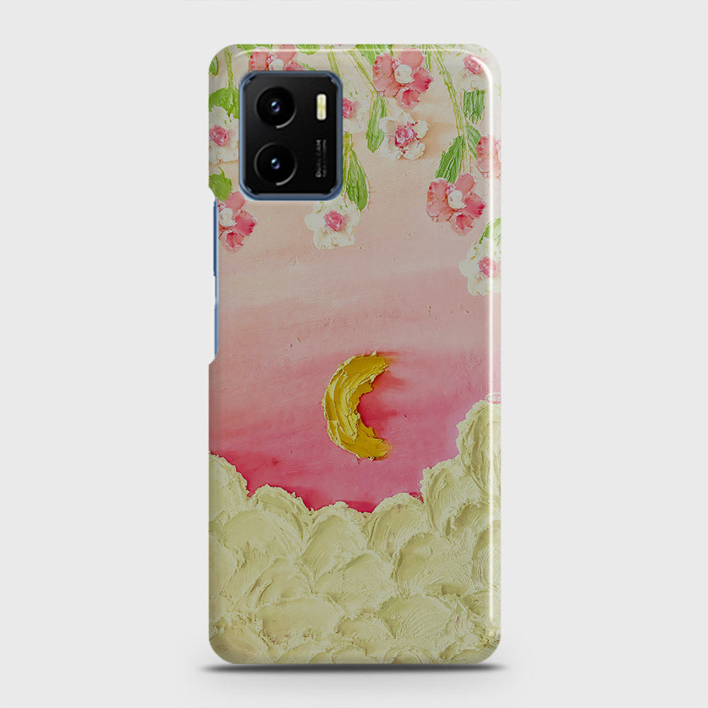 Vivo Y15a Cover - Floral Series - Design 7 - Pink & Yellow - Matte Finish - Snap On Hard Case with LifeTime Colors Guarantee