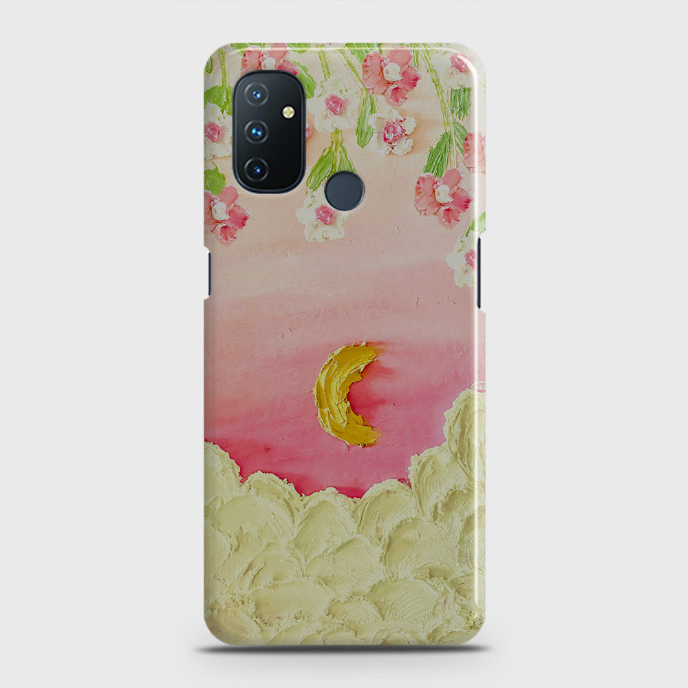 OnePlus Nord N100 Cover - Floral Series - Design 7 - Pink & Yellow - Matte Finish - Snap On Hard Case with LifeTime Colors Guarantee