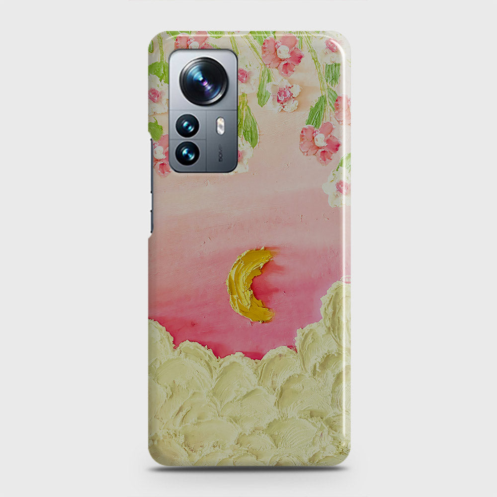 Xiaomi 12 Cover - Floral Series - Design 7 - Pink & Yellow - Matte Finish - Snap On Hard Case with LifeTime Colors Guarantee