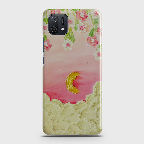 Oppo A16K Cover - Floral Series - Design 7 - Pink & Yellow - Matte Finish - Snap On Hard Case with LifeTime Colors Guarantee