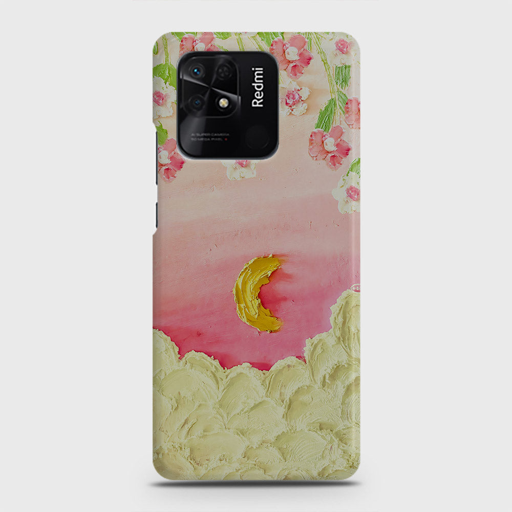 Xiaomi Redmi 10C Cover - Floral Series - Design 7 - Pink & Yellow - Matte Finish - Snap On Hard Case with LifeTime Colors Guarantee