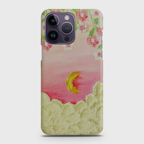 iPhone 14 Pro Cover - Floral Series - Design 7 - Pink & Yellow - Matte Finish - Snap On Hard Case with LifeTime Colors Guarantee