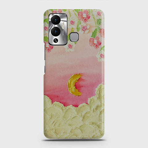 Infinix Hot 12 Play Cover - Floral Series - Design 7 - Pink & Yellow - Matte Finish - Snap On Hard Case with LifeTime Colors Guarantee