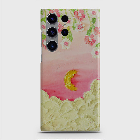 Samsung Galaxy S23 Ultra Cover - Floral Series - Design 7 - Pink & Yellow - Matte Finish - Snap On Hard Case with LifeTime Colors Guarantee