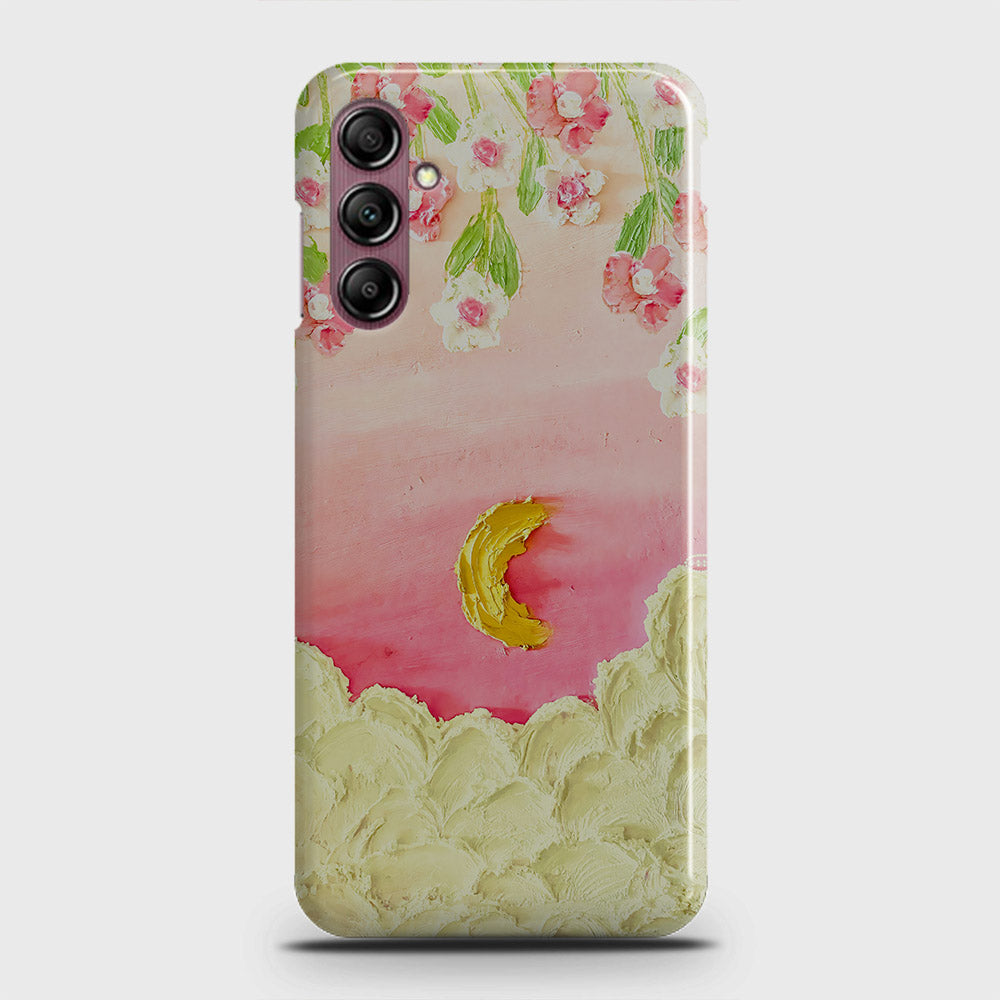 Samsung Galaxy A14 4G Cover - Floral Series - Design 7 - Pink & Yellow - Matte Finish - Snap On Hard Case with LifeTime Colors Guarantee