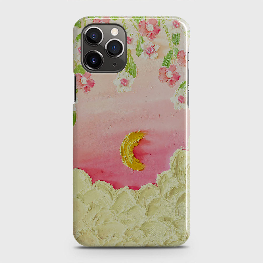 iPhone 11 Pro Max Cover - Floral Series - Design 7 - Pink & Yellow - Matte Finish - Snap On Hard Case with LifeTime Colors Guarantee