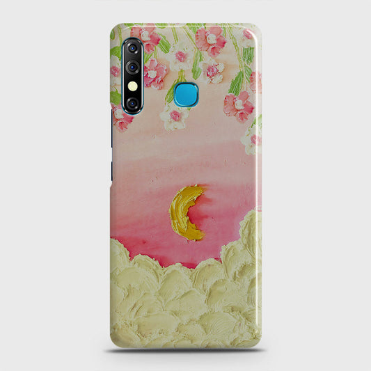 Infinix Hot 8 Cover - Floral Series - Design 7 - Pink & Yellow - Matte Finish - Snap On Hard Case with LifeTime Colors Guarantee