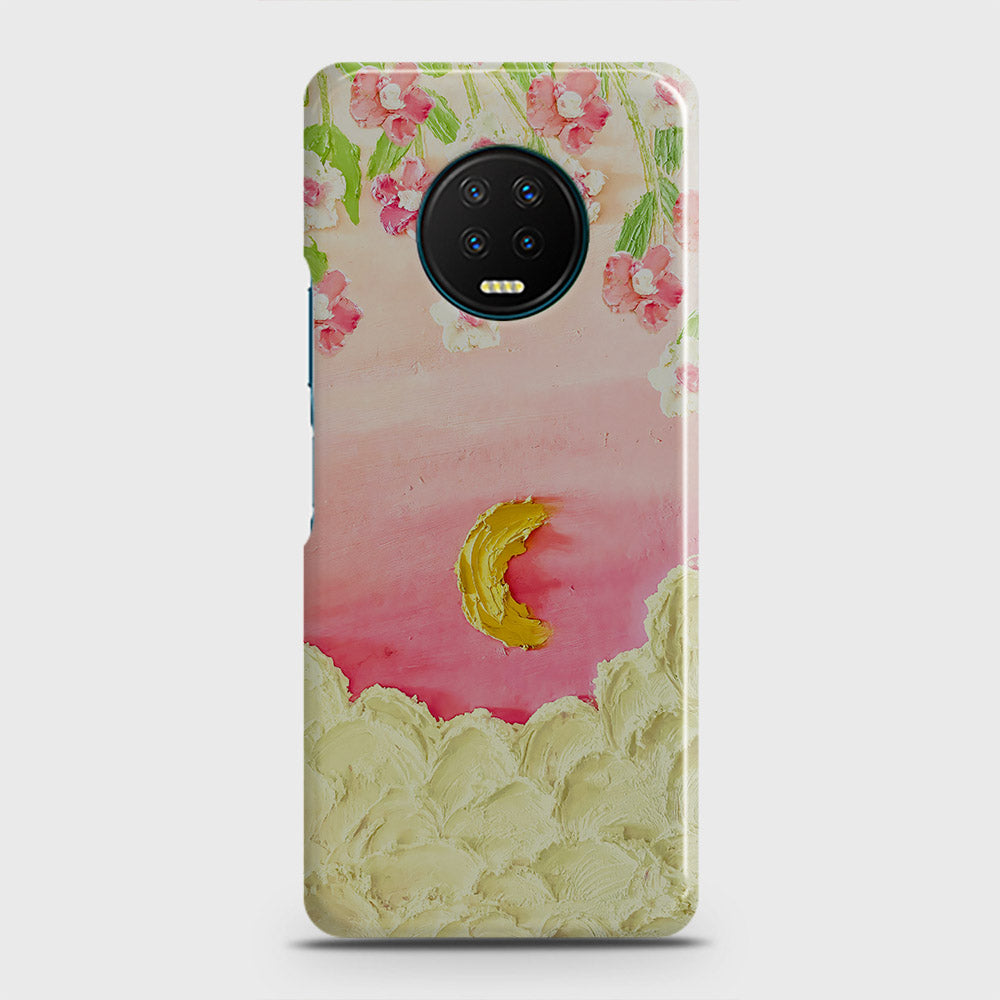 Infinix Note 7 Cover - Floral Series - Design 7 - Pink & Yellow - Matte Finish - Snap On Hard Case with LifeTime Colors Guarantee