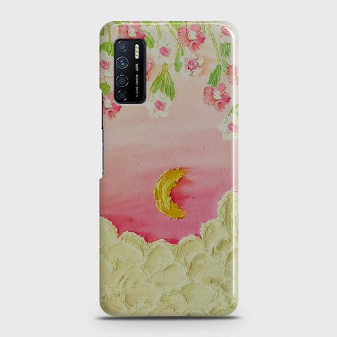 Infinix Note 7 Lite Cover - Floral Series - Design 7 - Pink & Yellow - Matte Finish - Snap On Hard Case with LifeTime Colors Guarantee