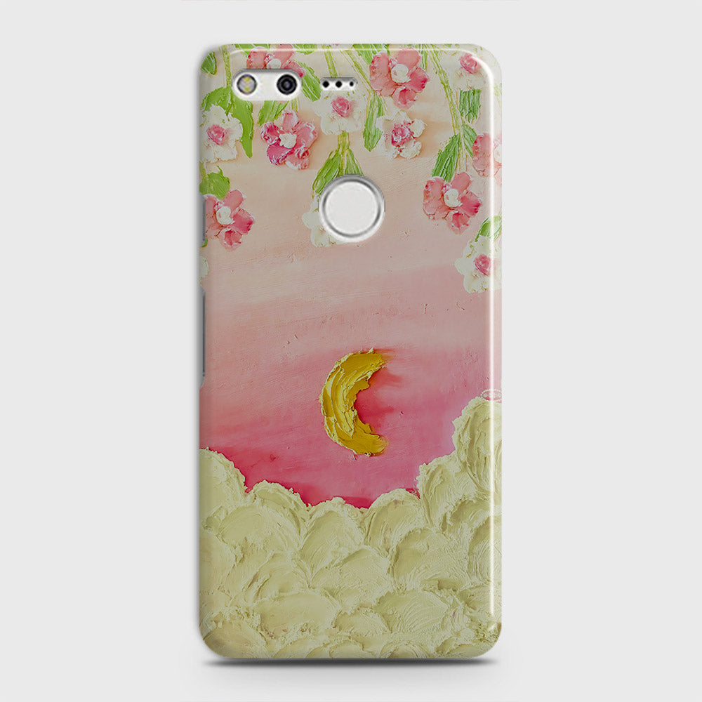 Google Pixel Cover - Floral Series - Design 7 - Pink & Yellow - Matte Finish - Snap On Hard Case with LifeTime Colors Guarantee