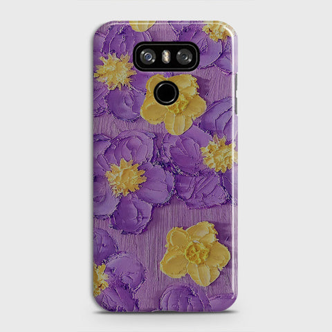 LG G6 Cover - Floral Series  - Design 8 - Purple & Yellow - Matte Finish - Snap On Hard Case with LifeTime Colors Guarantee