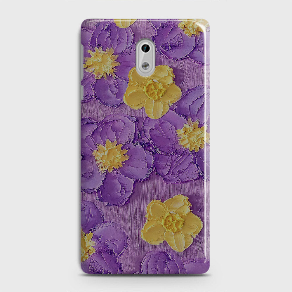 Nokia 3 Cover - Floral Series - Design 8 - Purple & Yellow - Matte Finish - Snap On Hard Case with LifeTime Colors Guarantee