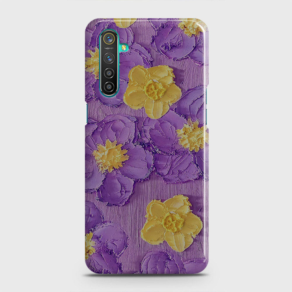 Realme 6s Cover - Floral Series - Design 8 - Purple & Yellow - Matte Finish - Snap On Hard Case with LifeTime Colors Guarantee