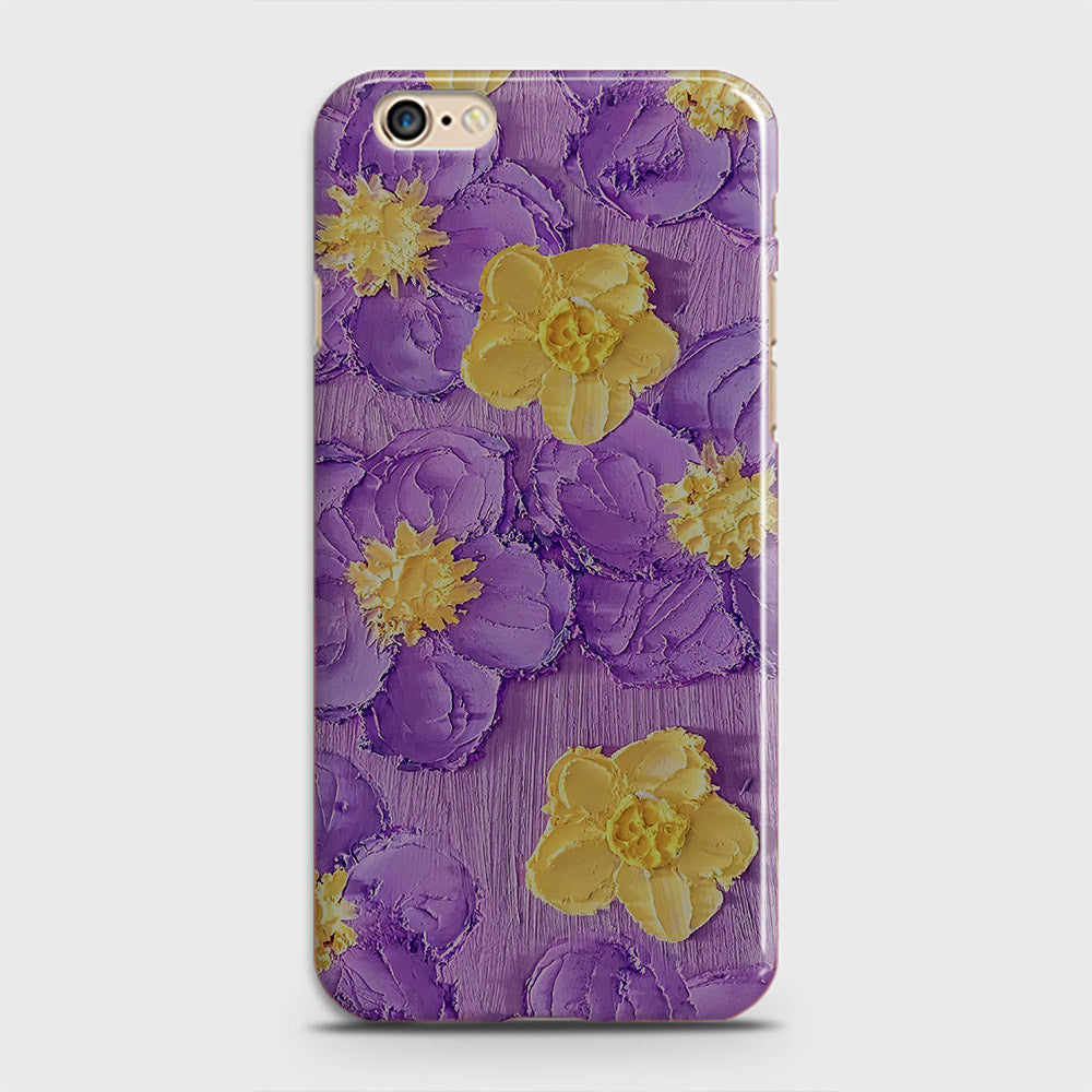 iPhone 6S Cover - Floral Series - Design 8 - Purple & Yellow - Matte Finish - Snap On Hard Case with LifeTime Colors Guarantee