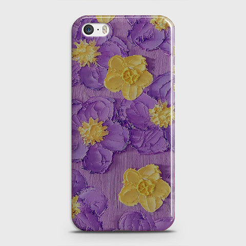 iPhone 5C Cover - Floral Series - Design 8 - Purple & Yellow - Matte Finish - Snap On Hard Case with LifeTime Colors Guarantee