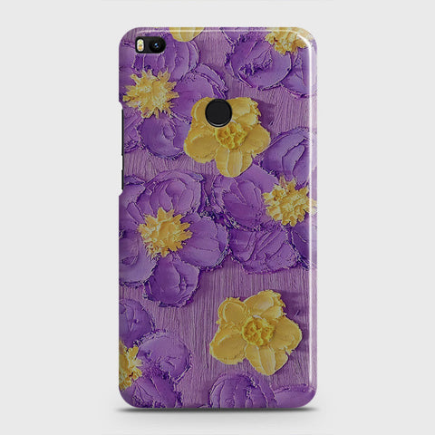 Xiaomi Mi Max 2 Cover - Floral Series - Design 8 - Purple & Yellow - Matte Finish - Snap On Hard Case with LifeTime Colors Guarantee