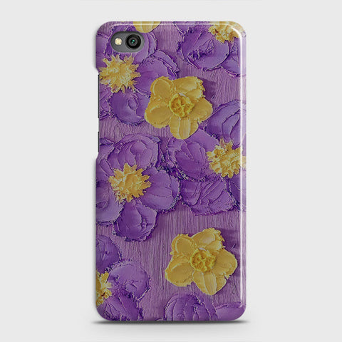 Xiaomi Redmi Go Cover - Floral Series - Design 8 - Purple & Yellow - Matte Finish - Snap On Hard Case with LifeTime Colors Guarantee