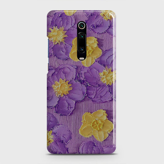 Xiaomi Redmi K20 Cover - Floral Series - Design 8 - Purple & Yellow - Matte Finish - Snap On Hard Case with LifeTime Colors Guarantee