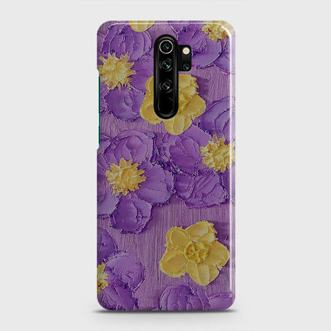 Xiaomi Redmi Note 8 Pro Cover - Floral Series - Design 8 - Purple & Yellow - Matte Finish - Snap On Hard Case with LifeTime Colors Guarantee