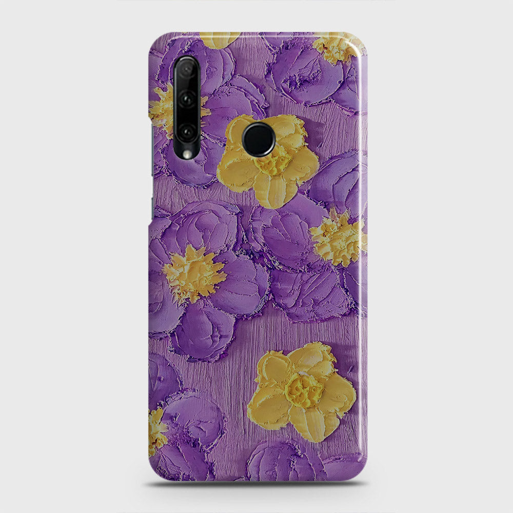 Honor 20 lite Cover - Floral Series - Design 8 - Purple & Yellow - Matte Finish - Snap On Hard Case with LifeTime Colors Guarantee