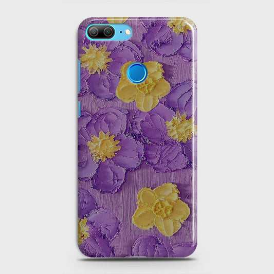 Huawei Honor 10 Cover - Floral Series - Design 8 - Purple & Yellow - Matte Finish - Snap On Hard Case with LifeTime Colors Guarantee