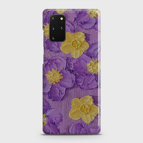 Samsung Galaxy S20 Plus Cover - Floral Series - Design 8 - Purple & Yellow - Matte Finish - Snap On Hard Case with LifeTime Colors Guarantee