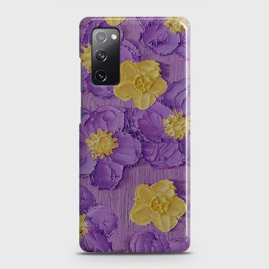 Samsung Galaxy S20 FE Cover - Floral Series - Design 8 - Purple & Yellow - Matte Finish - Snap On Hard Case with LifeTime Colors Guarantee