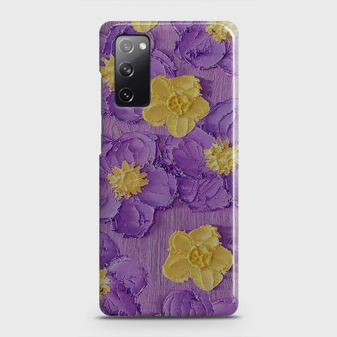 Samsung Galaxy S20 FE Cover - Floral Series - Design 8 - Purple & Yellow - Matte Finish - Snap On Hard Case with LifeTime Colors Guarantee